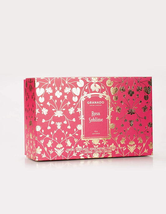 Kit Vela & Lanterna Rosa Sublime